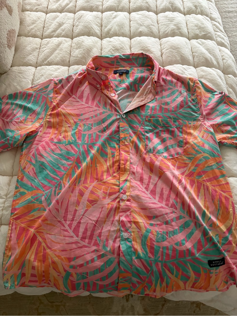 Men’s Simply Southern Button Up Shirt Size Large